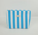 Load image into Gallery viewer, Ciao Bella Striped Cosmetic Bag - Blue
