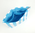 Load image into Gallery viewer, Ciao Bella Striped Cosmetic Bag - Blue
